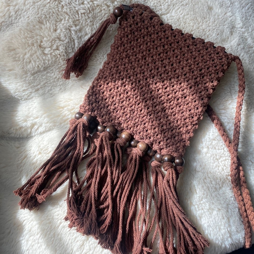 Brown Knit Bag